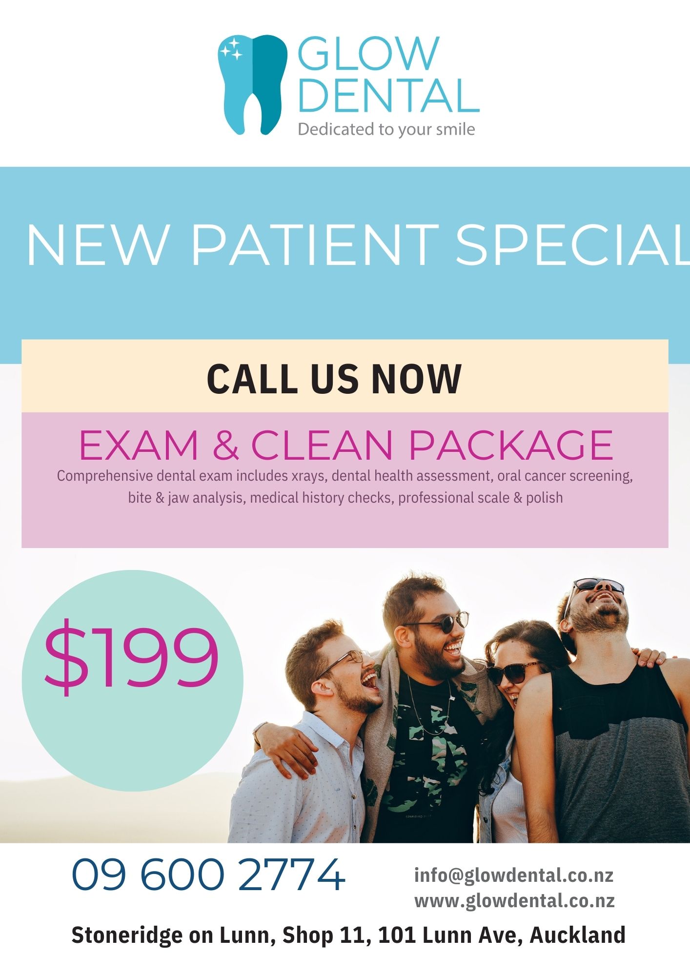 Schedule your next dental appointment online with Glow Dental! Stoneridge on Lunn